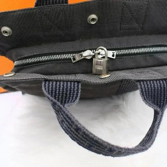 Hermès Gender Neutral Grey  Canvas PM Tote - Picture 8 of 10